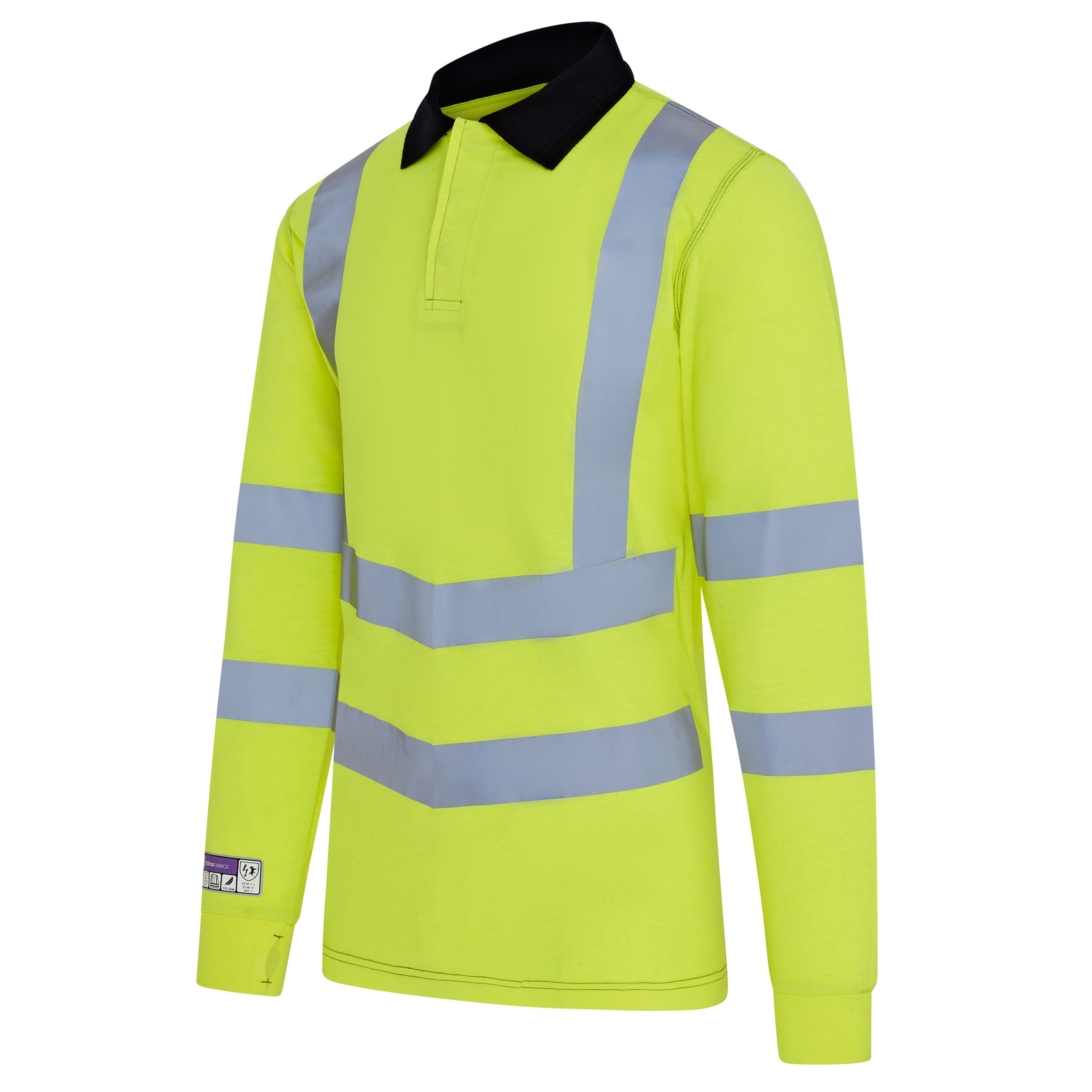 LINDAU HV Jersey Polo — 175gsm Arc Flash Garment, APC 1, EN ISO 20471 Class 3