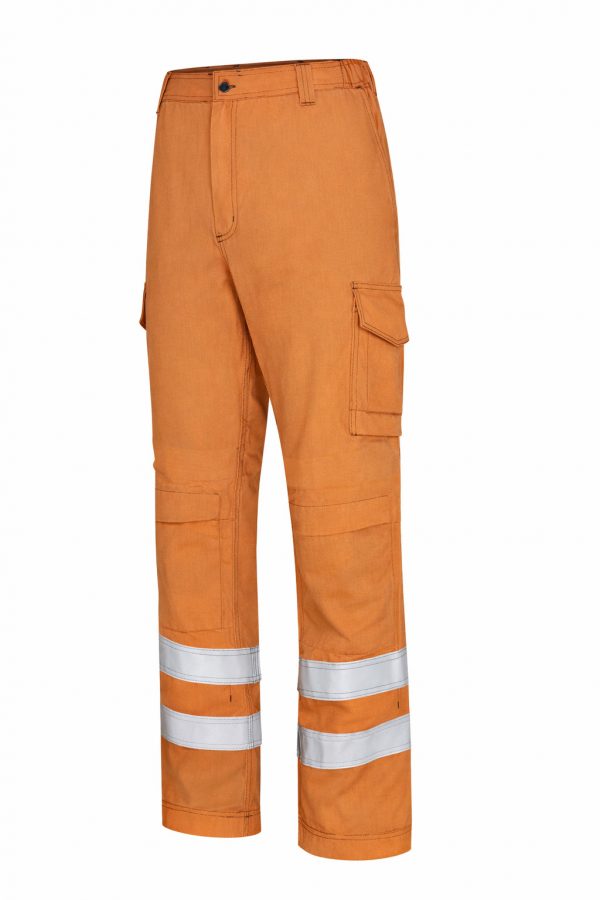 VAILOSg HOFHEIM FR AS EA Cargo Trousers Int Kneepad Elasticated Waist HV Stripes