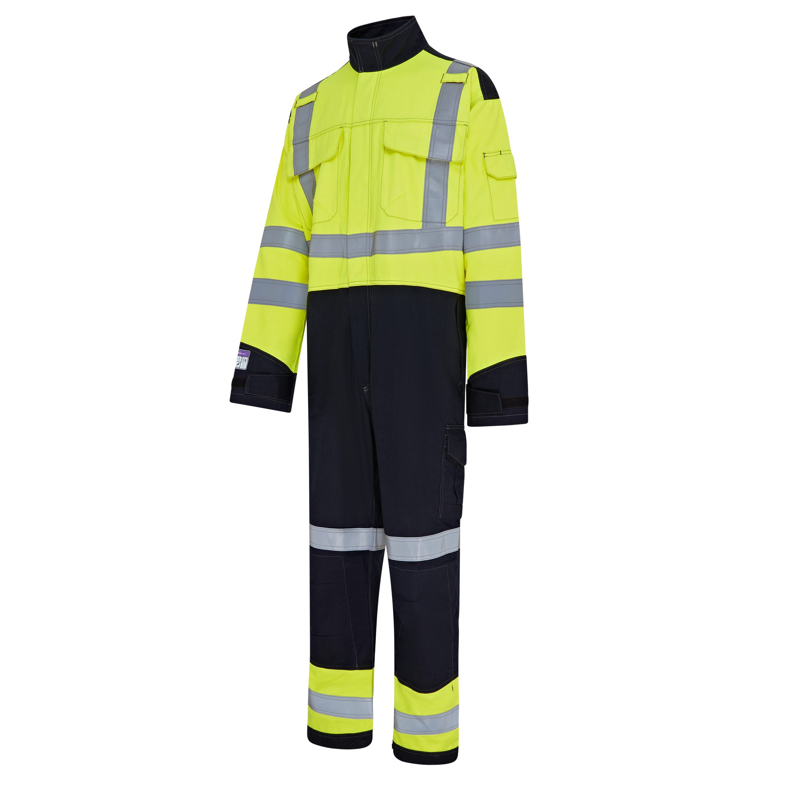 CELLE HV Two-Tone Coverall — 240gsm, APC 1, EN ISO 20471 Class 3, Arc Flash + Chemical + Welding